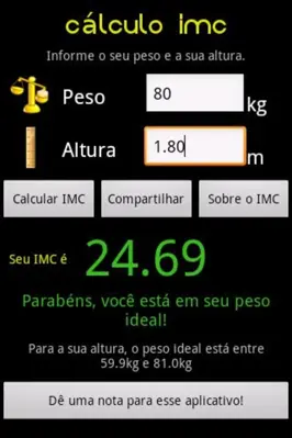 Cálculo IMC android App screenshot 4